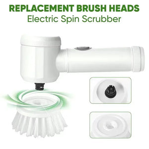 Electric Spin Scrubber Cordless Spin Scrubber with 5 Replaceable Brush Heads and Adjustable Extension Handle,5 in 1Cleaningbrush