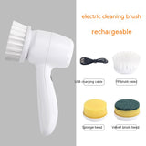 Electric Cleaning Brush 4 in 1 Spinning Scrubber Handheld Electric Cordless Cleaning Brush Portable