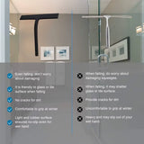 Matte Black Silicone Squeegee Streak Free Cleaning Shower Squeegee for Glass Bathroom Shower Doors Mirrors Tiles Car Windows