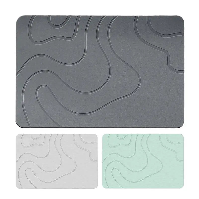 Bath Drying Stone Mat Fast Dry Shower Mat Quick Drying Diatomite Stone Washable Door Mat Bathroom Rugs Floor Mat Entryway Rugs
