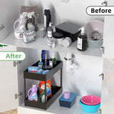 Kitchen Organizer under Sink Organizer Drawer Organizers Storage Rack 2 Tier Cabinet Organizer Storage Holder Kitchen Spice Rack