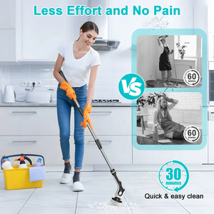 11 in 1 Electric Spin Scrubber Cordless Cleaning Brush with 9 Replaceable Brush Heads for Bathroom Shower Bathtub Glass Car