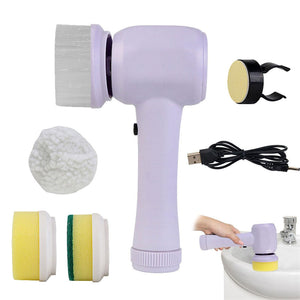 Electric Cleaning Brush 4 in 1 Spinning Scrubber Handheld Electric Cordless Cleaning Brush Portable