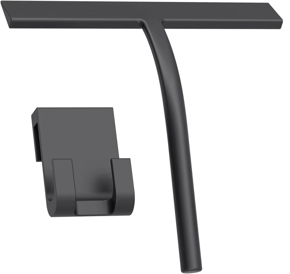 Matte Black Silicone Squeegee Streak Free Cleaning Shower Squeegee for Glass Bathroom Shower Doors Mirrors Tiles Car Windows
