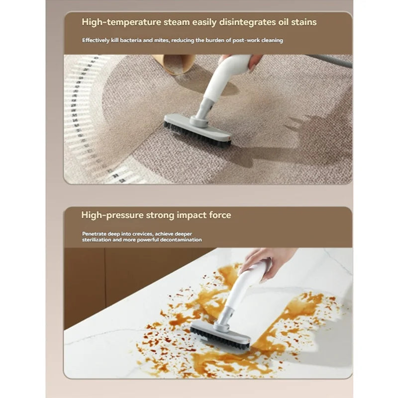 Abwm-High Temperature Steamer 1200W Steam Shot Cleaner Handheld Steam Cleaner for Home Windows, Kitchen, Bathroom EU Plug