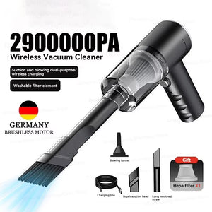 New 2900000PA Car Vacuum Cleaner 120W Wireless Super High Powerful 3 in 1 Wet Dry Dual Use Portable Handheld Vacuum Cleaner