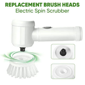Electric Spin Scrubber Cordless Spin Scrubber with 5 Replaceable Brush Heads Electric Cleaning Brush Cleaning Tools