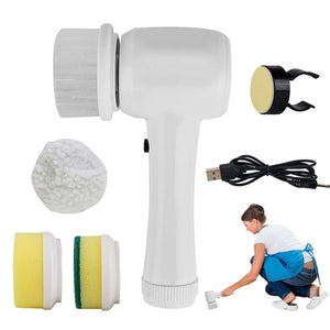 Electric Cleaning Brush 4 in 1 Spinning Scrubber Handheld Electric Cordless Cleaning Brush Portable