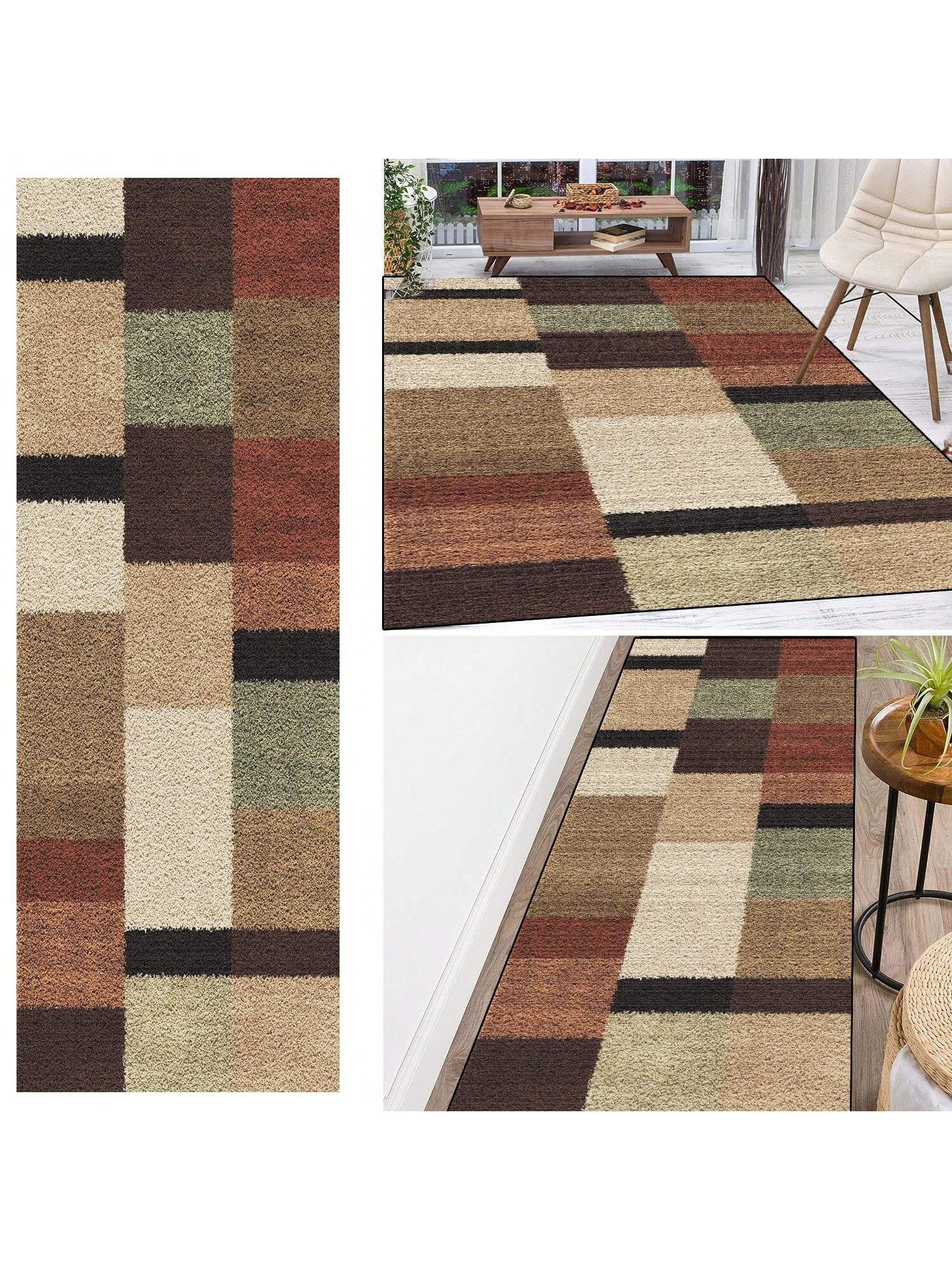 Crystal Velvet Floor Mat Runner Carpet for Long Hallway Entryway, Anti-Stain & Anti-Slip, Washable, Suitable for Living Room Bedroom Kitchen Laundry Room ,Room Decor