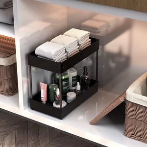 Kitchen Organizer under Sink Organizer Drawer Organizers Storage Rack 2 Tier Cabinet Organizer Storage Holder Kitchen Spice Rack