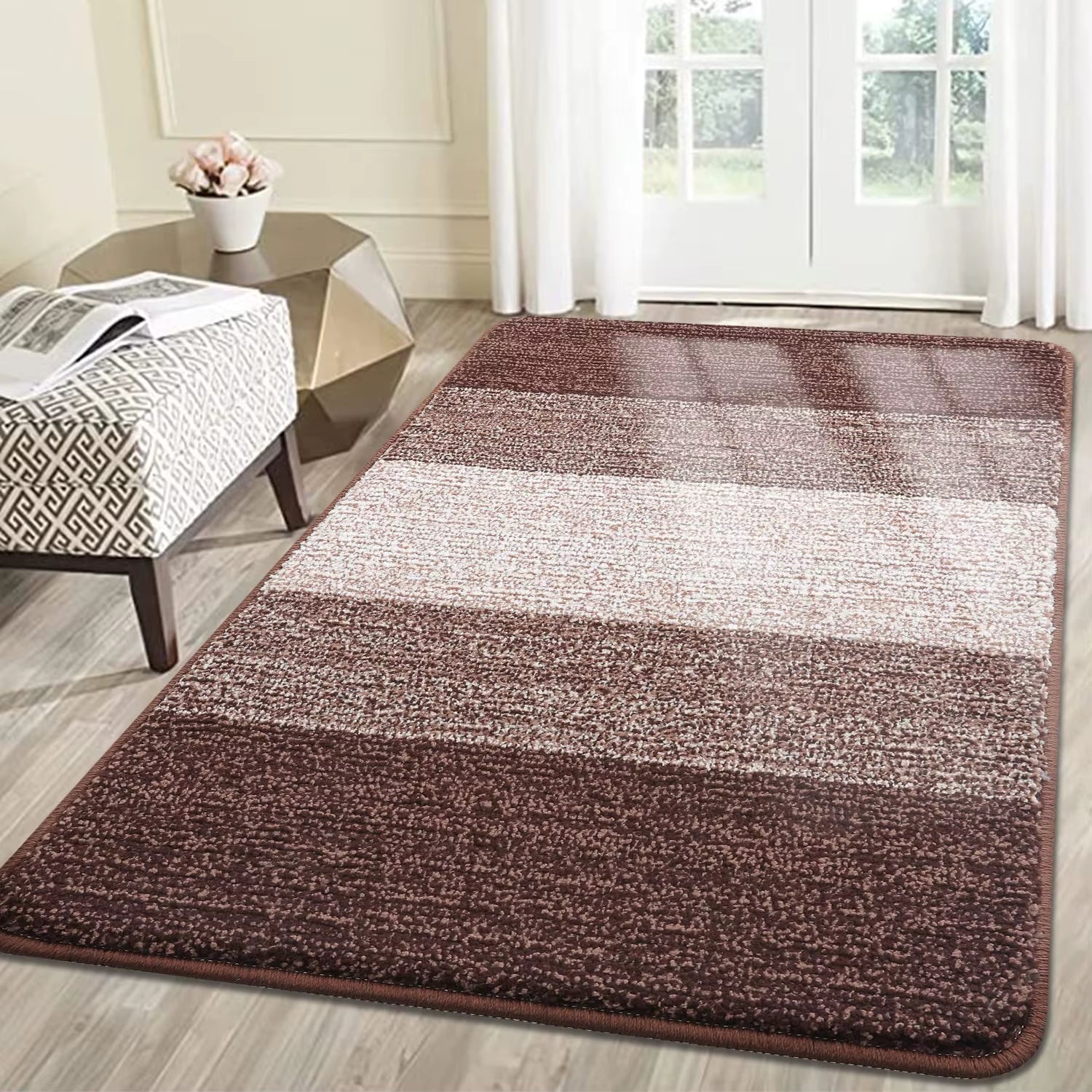 Non-Slip Low-Pile Entrance Mat Indoor Door Mat Washable Indoor Mats Front Door Entry Absorbent Resist Dirt Entryway Rugs