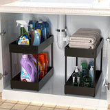 Kitchen Organizer under Sink Organizer Drawer Organizers Storage Rack 2 Tier Cabinet Organizer Storage Holder Kitchen Spice Rack