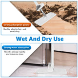 Squeeze Mop Hand-Free Wash Lazy 360° Mops with Reusable Microfiber Pads for Flat Mop to Clean under Long Bed Home Cleaning Tools