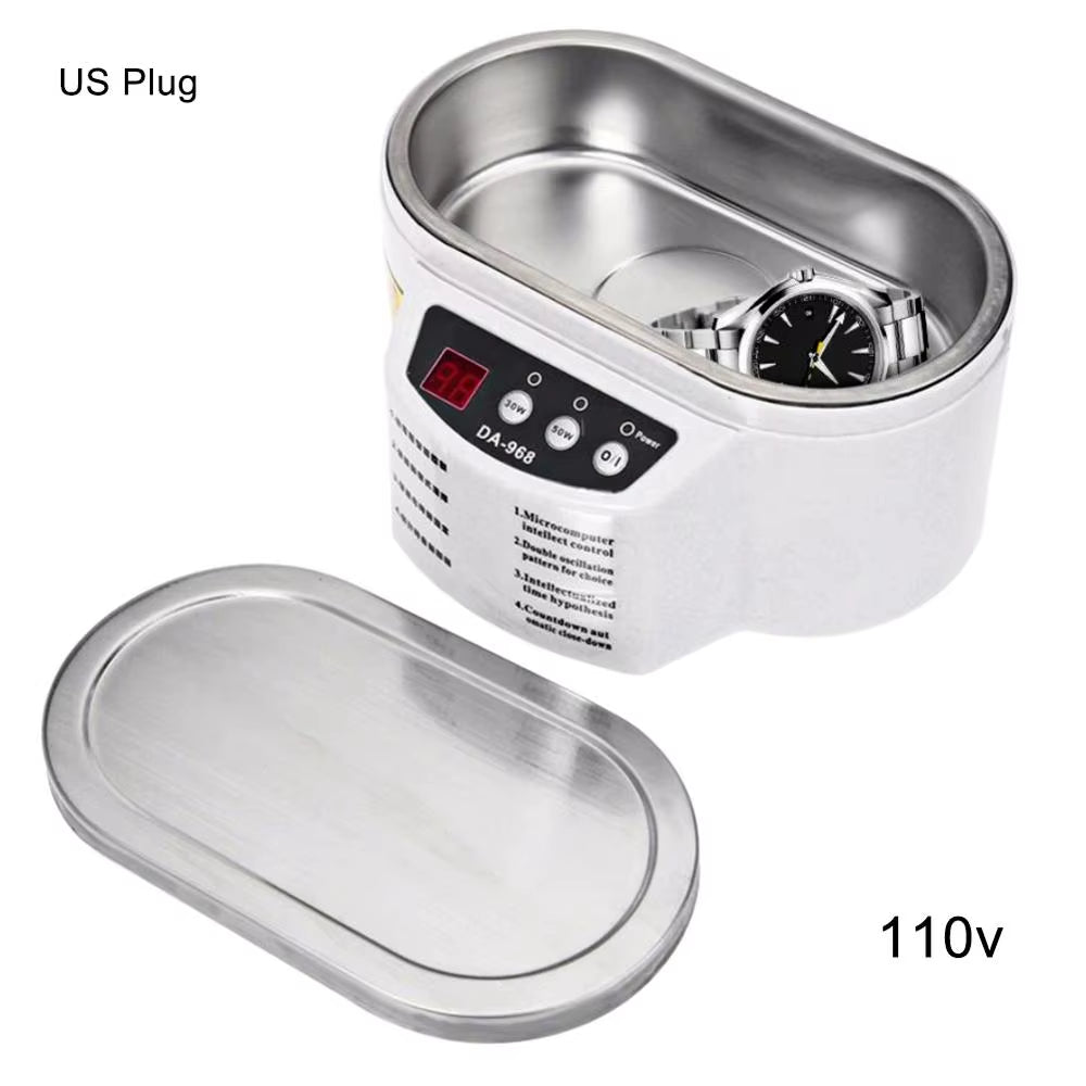 600Ml Mini Ultrasonic Cleaner Jewelry Glasses Circuit Board Cleaning Machine Large Capacity Jewelry Glasses Ultrasonic Cleaner